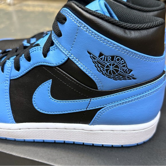 Nike Air Jordan 1 Mid University Blue Black DQ8426-401 10.5 Carolina Tarheels - Picture 11 of 11